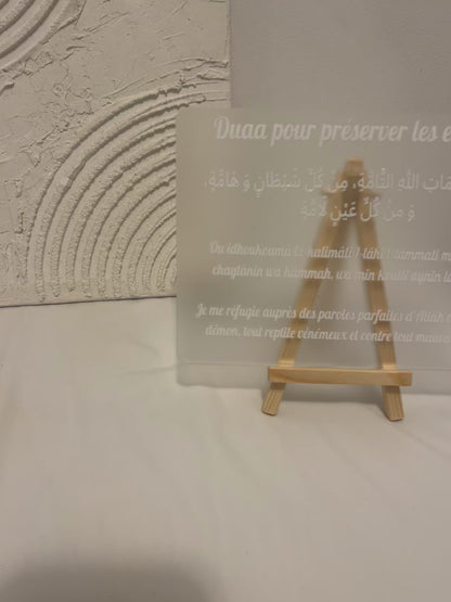 Plexiglass  - Duaa pour préserver les enfants